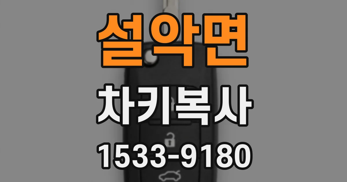 설악면 차키복사