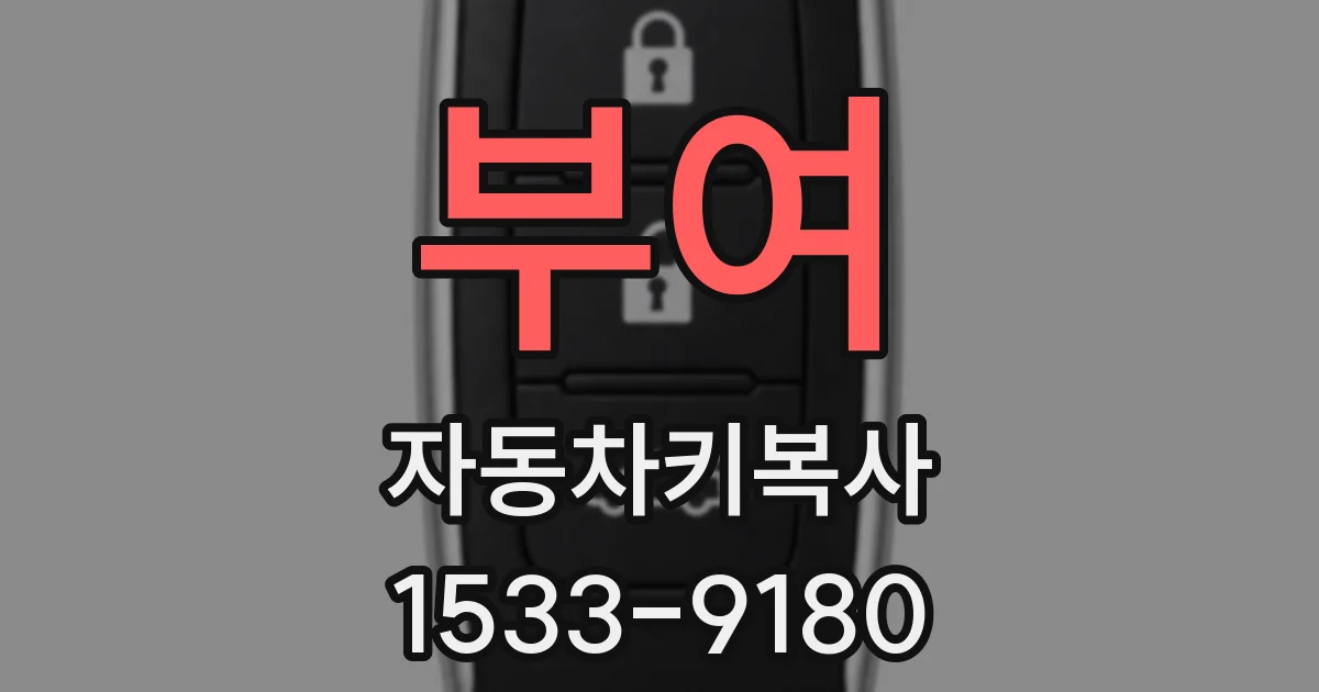 부여 자동차키복사