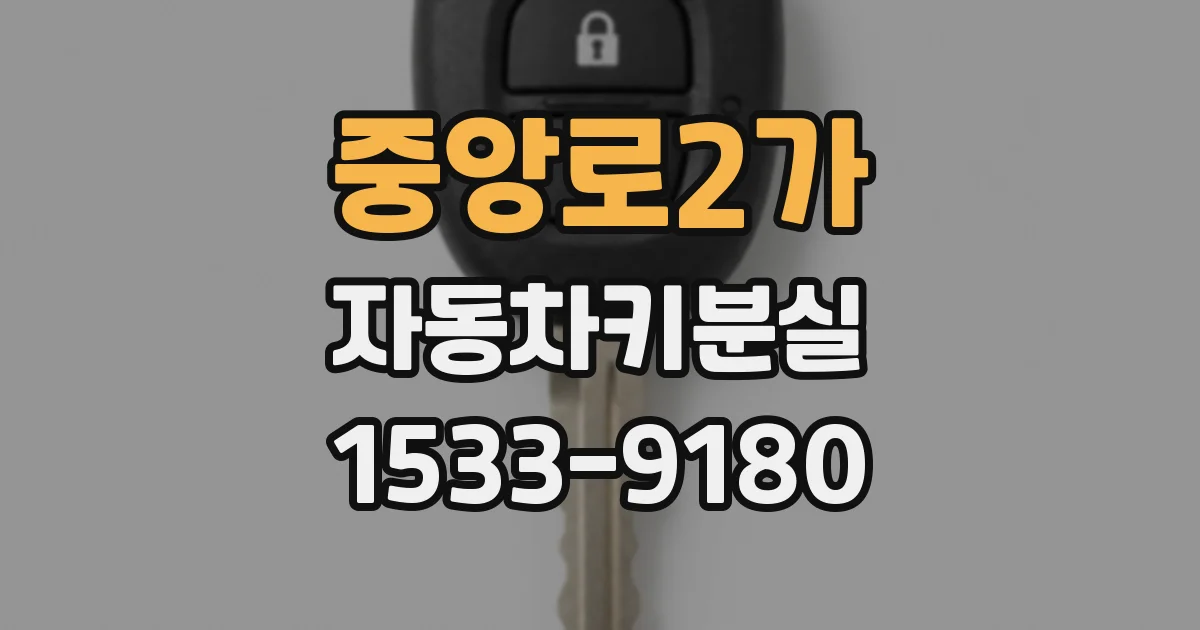 중앙로2가 자동차키분실