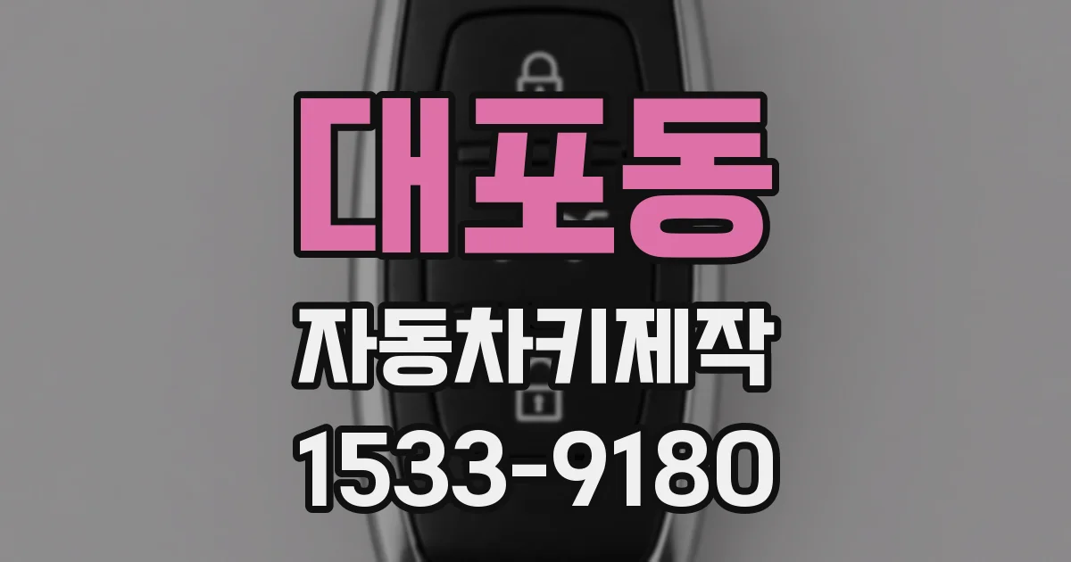 대포동 자동차키제작