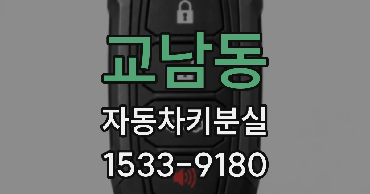 교남동 자동차키분실