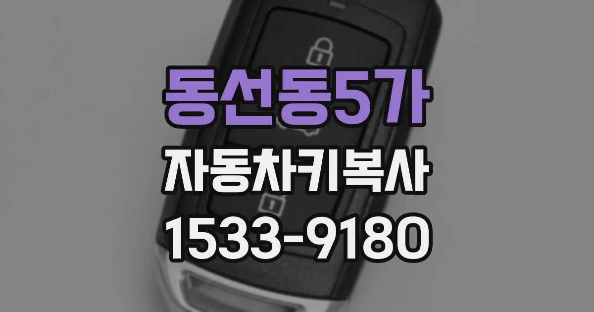 동선동5가 자동차키복사