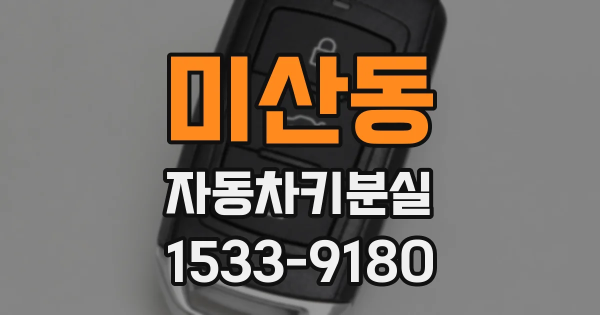미산동 자동차키분실
