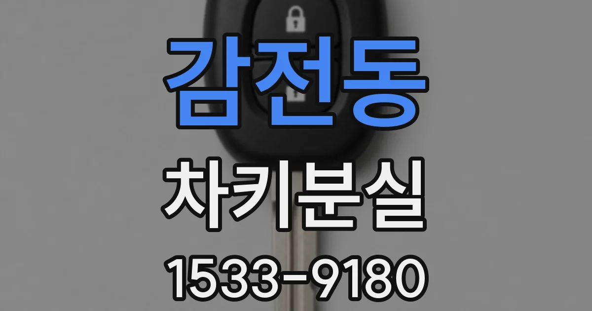 감전동 차키분실