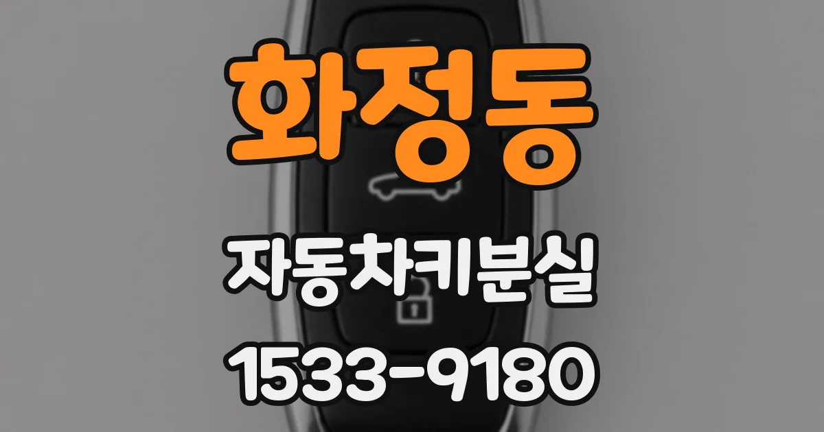 화정동 자동차키분실
