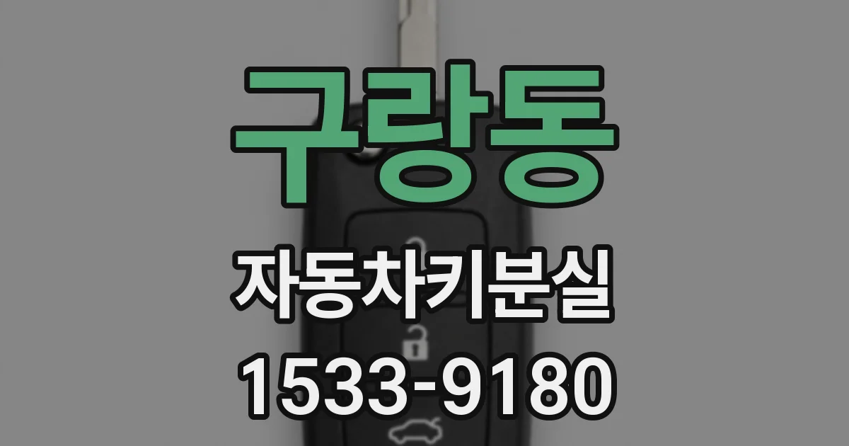 구랑동 자동차키분실