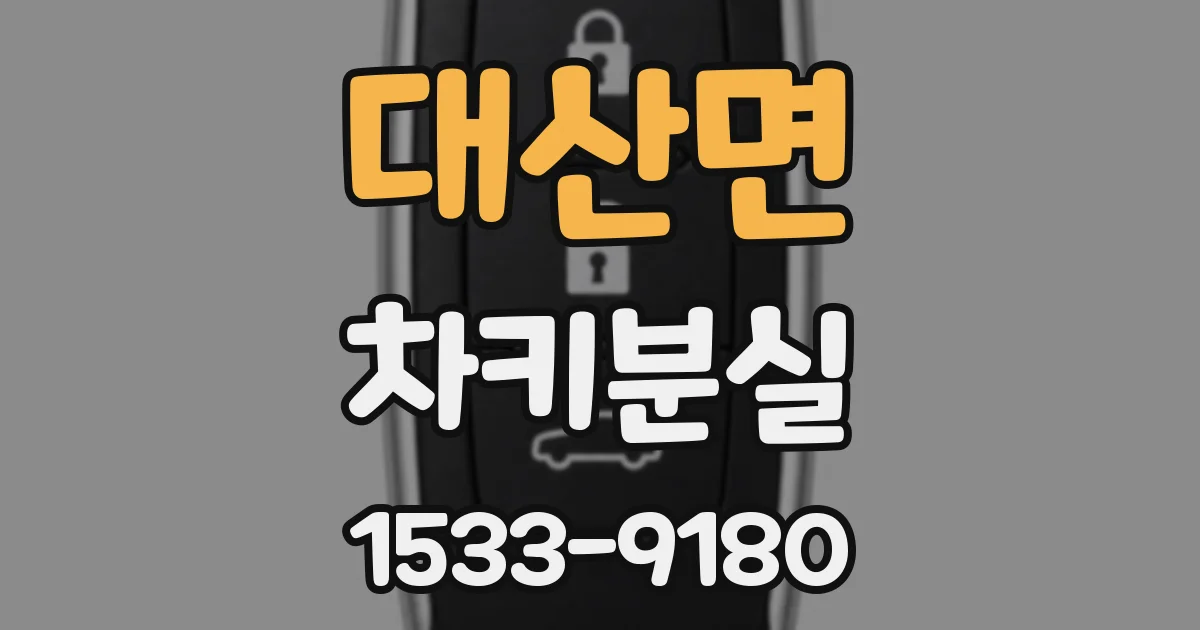 대산면 차키분실