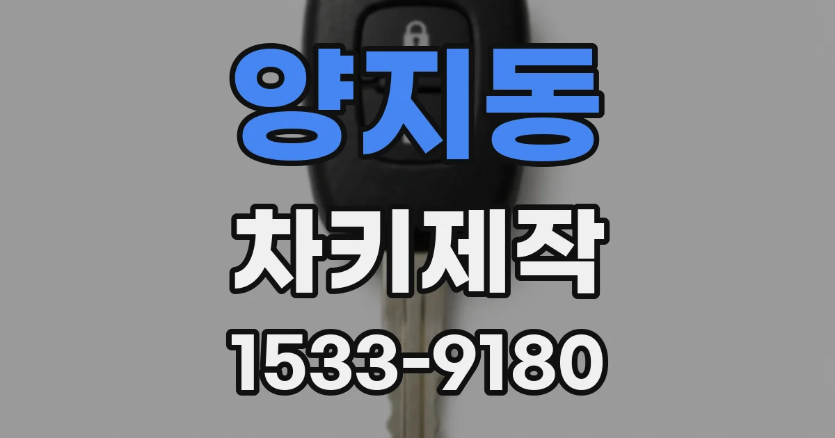 양지동 차키제작