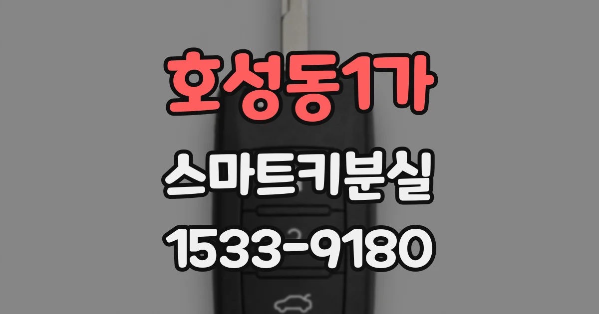 호성동1가 스마트키분실