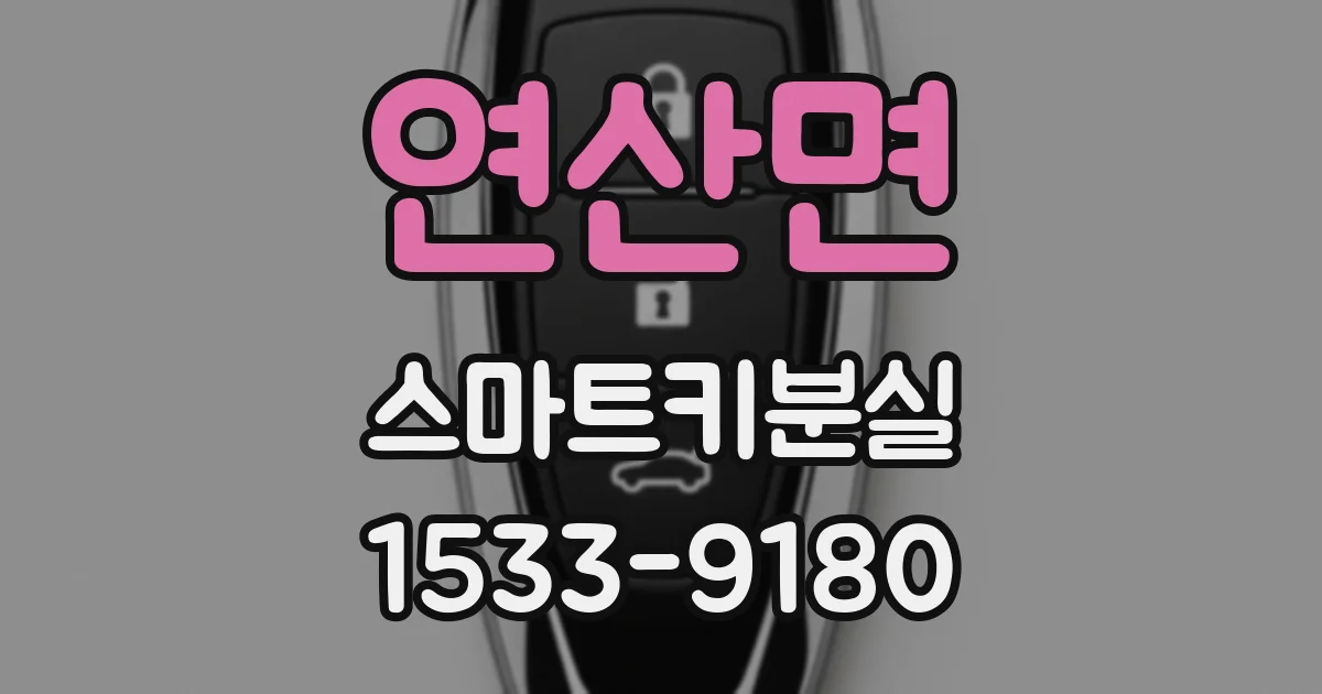 연산면 스마트키분실