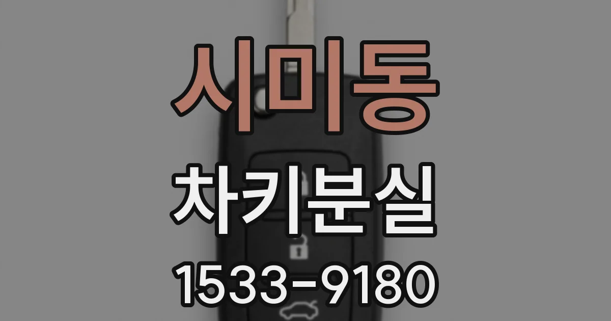 시미동 차키분실