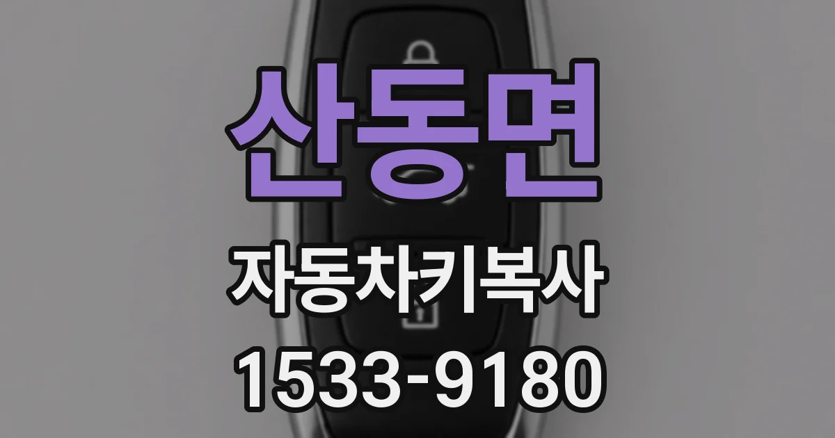 산동면 자동차키복사