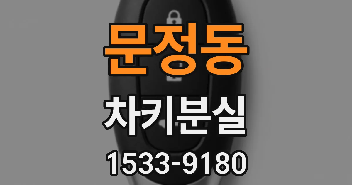 문정동 차키분실