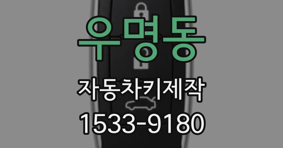 우명동 자동차키제작