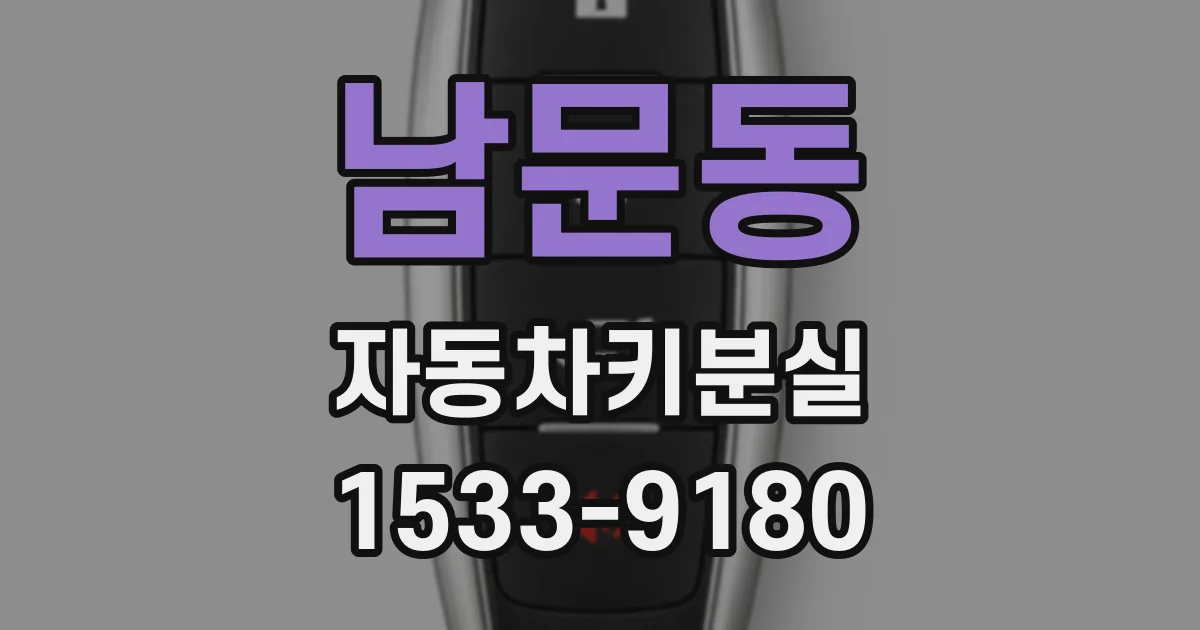 남문동 자동차키분실