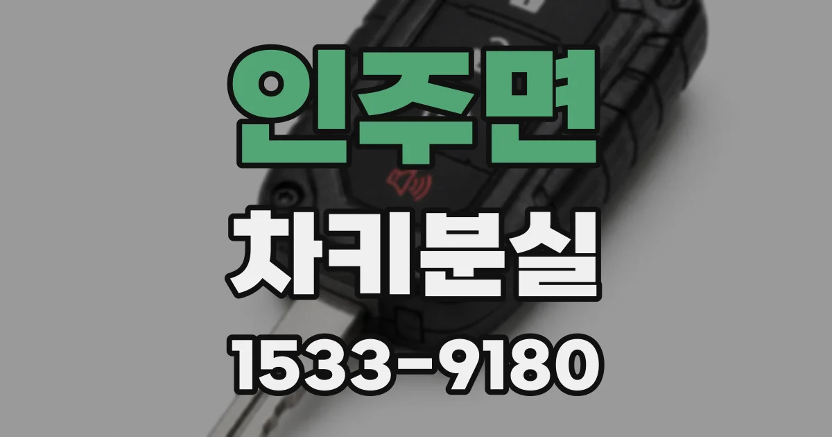 인주면 차키분실