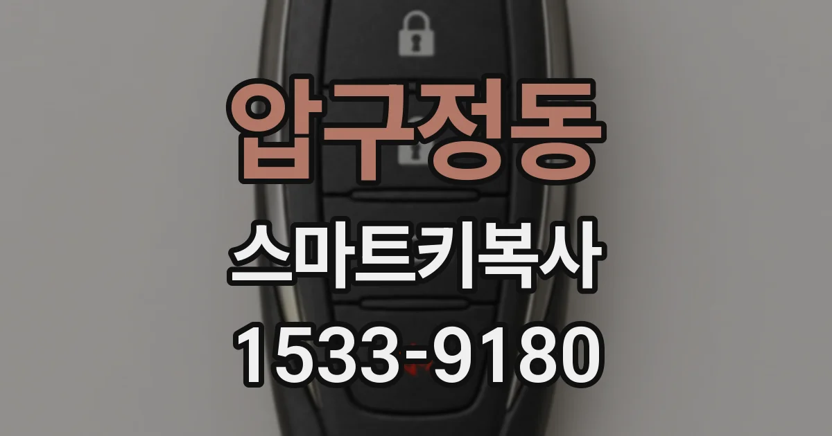 압구정동 스마트키복사