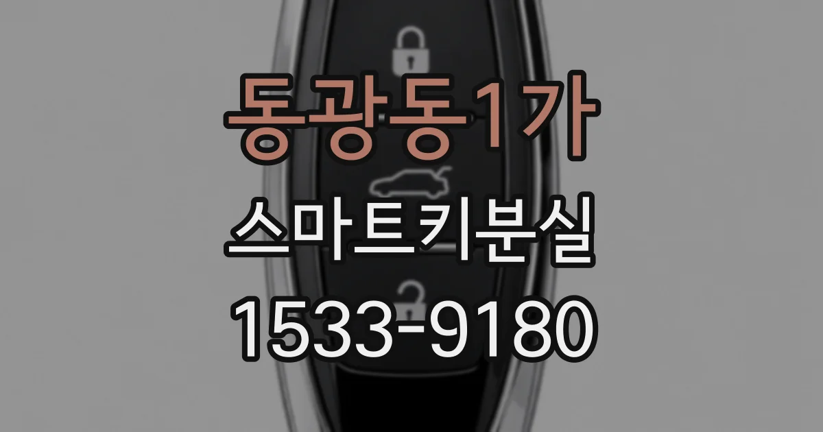 동광동1가 스마트키분실