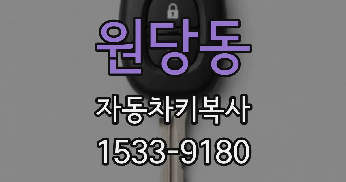 원당동 자동차키복사
