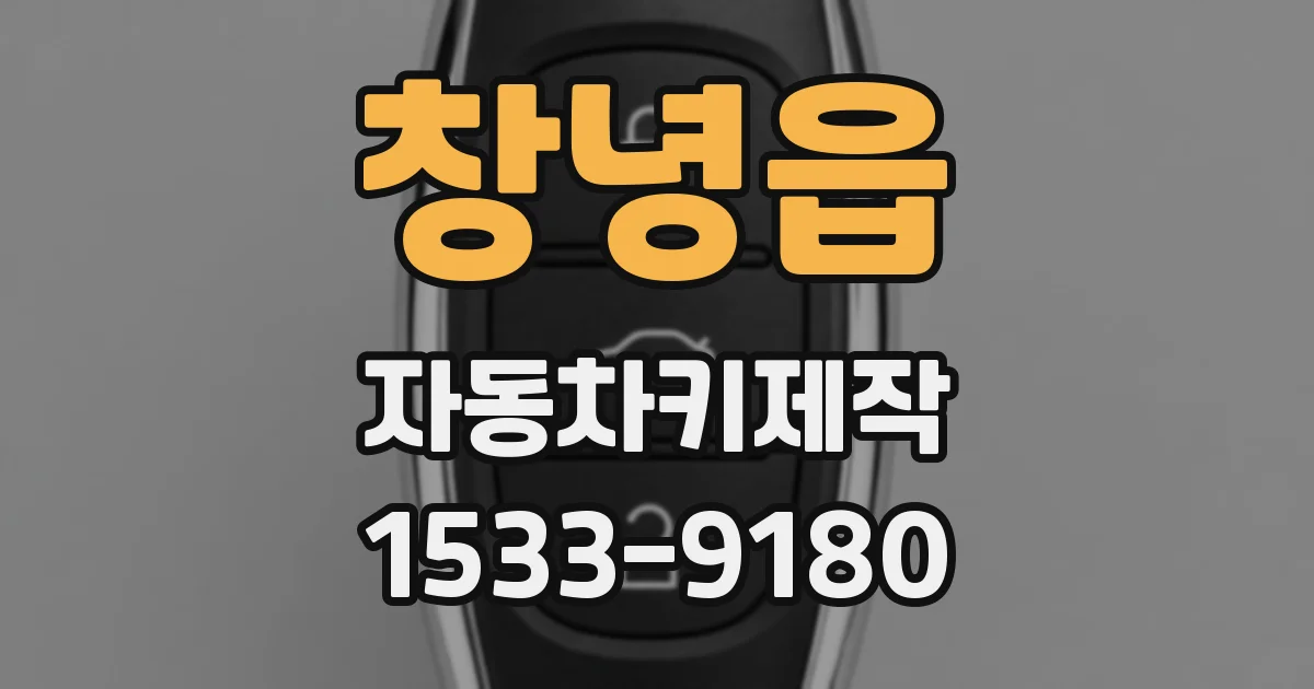 창녕읍 자동차키제작