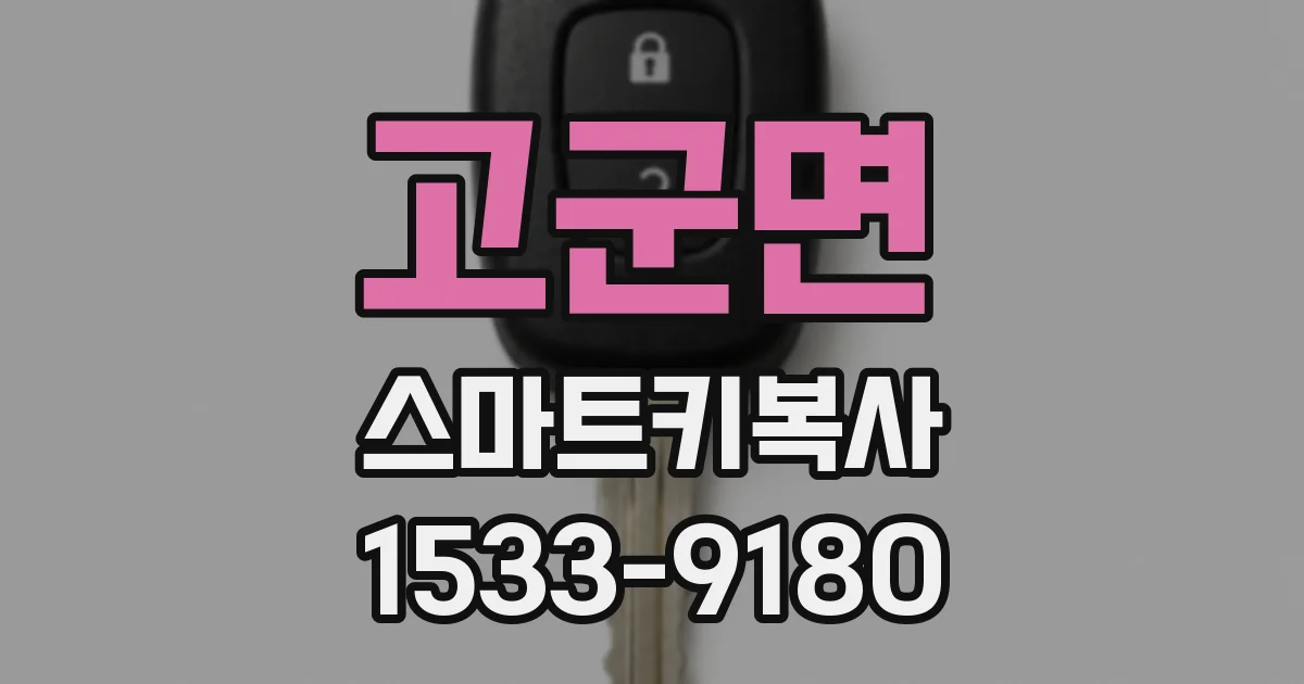고군면 스마트키복사