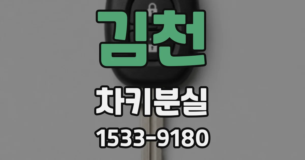 김천 차키분실