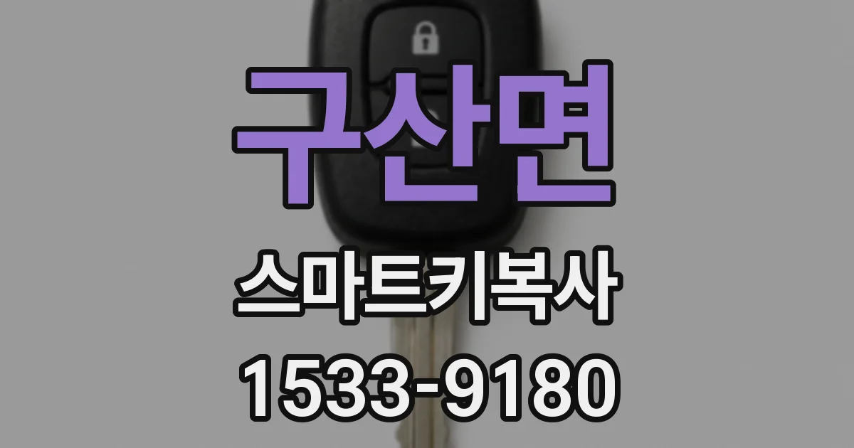 구산면 스마트키복사