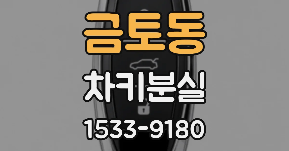 금토동 차키분실