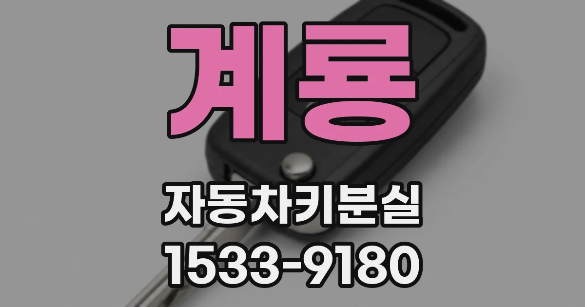 계룡 자동차키분실