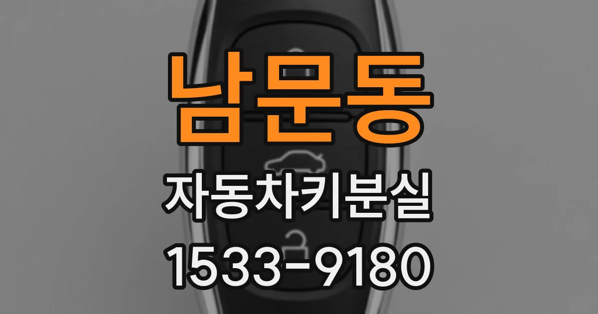 남문동 자동차키분실