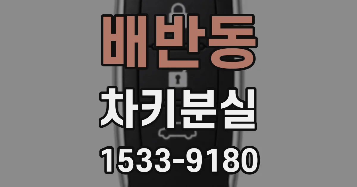 배반동 차키분실