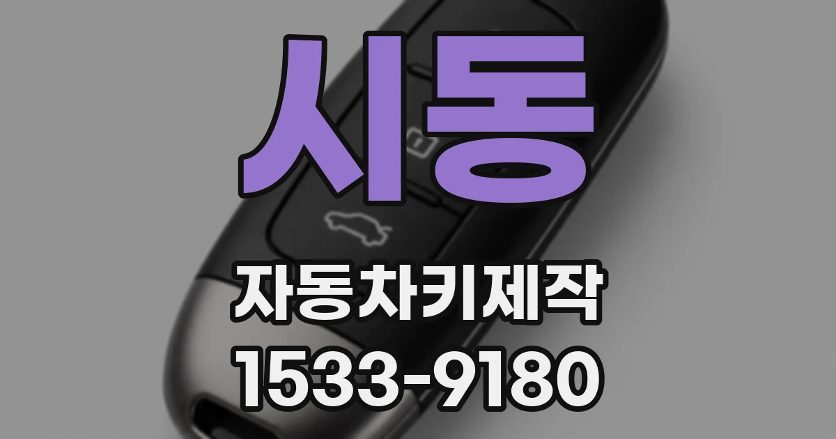 시동 자동차키제작