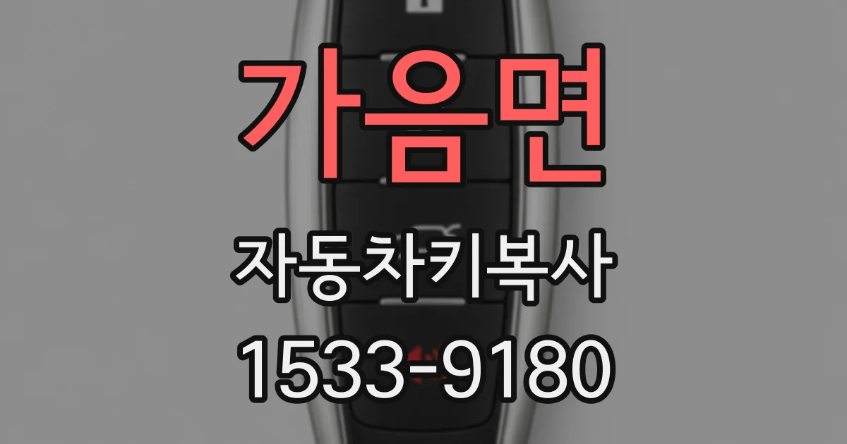가음면 자동차키복사