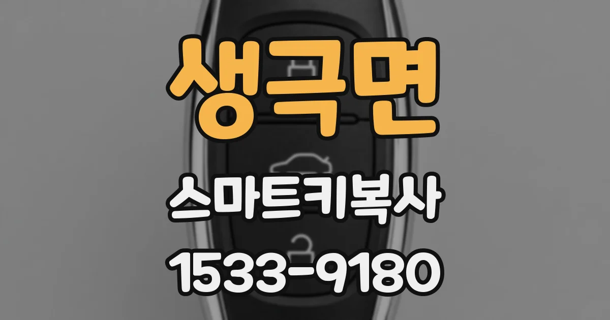 생극면 스마트키복사