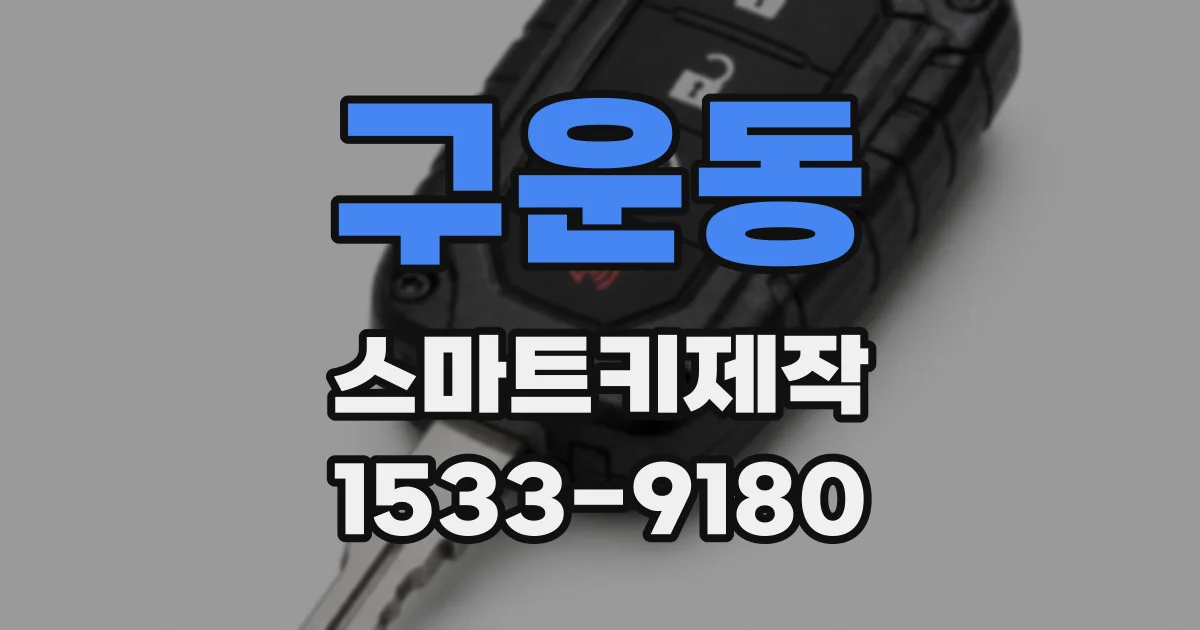 구운동 스마트키제작
