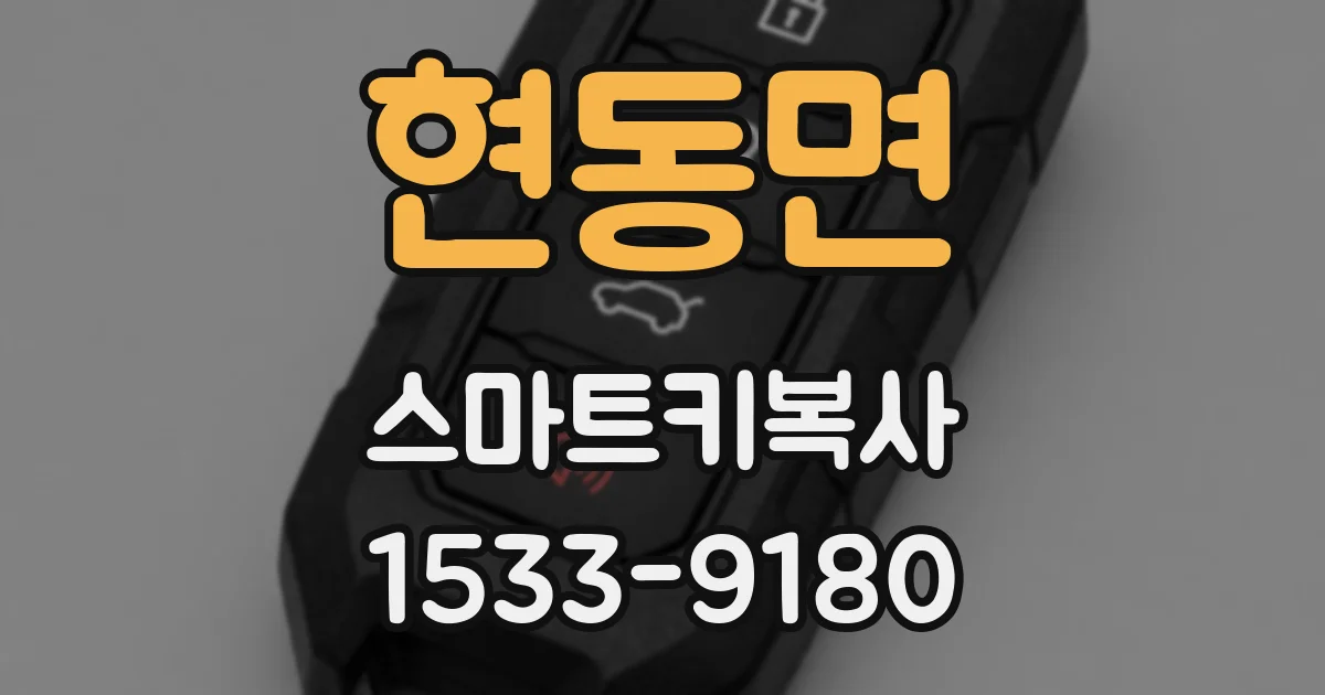 현동면 스마트키복사