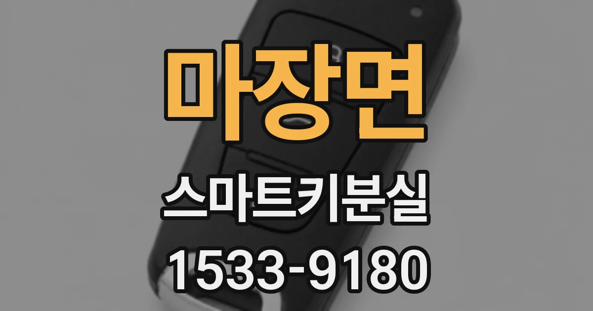 마장면 스마트키분실