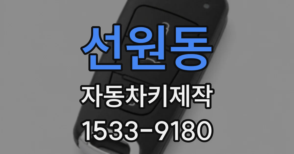 선원동 자동차키제작