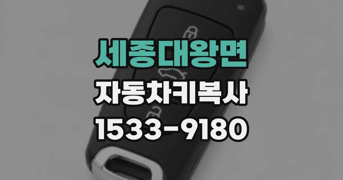 세종대왕면 자동차키복사