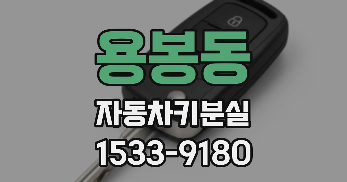 용봉동 자동차키분실