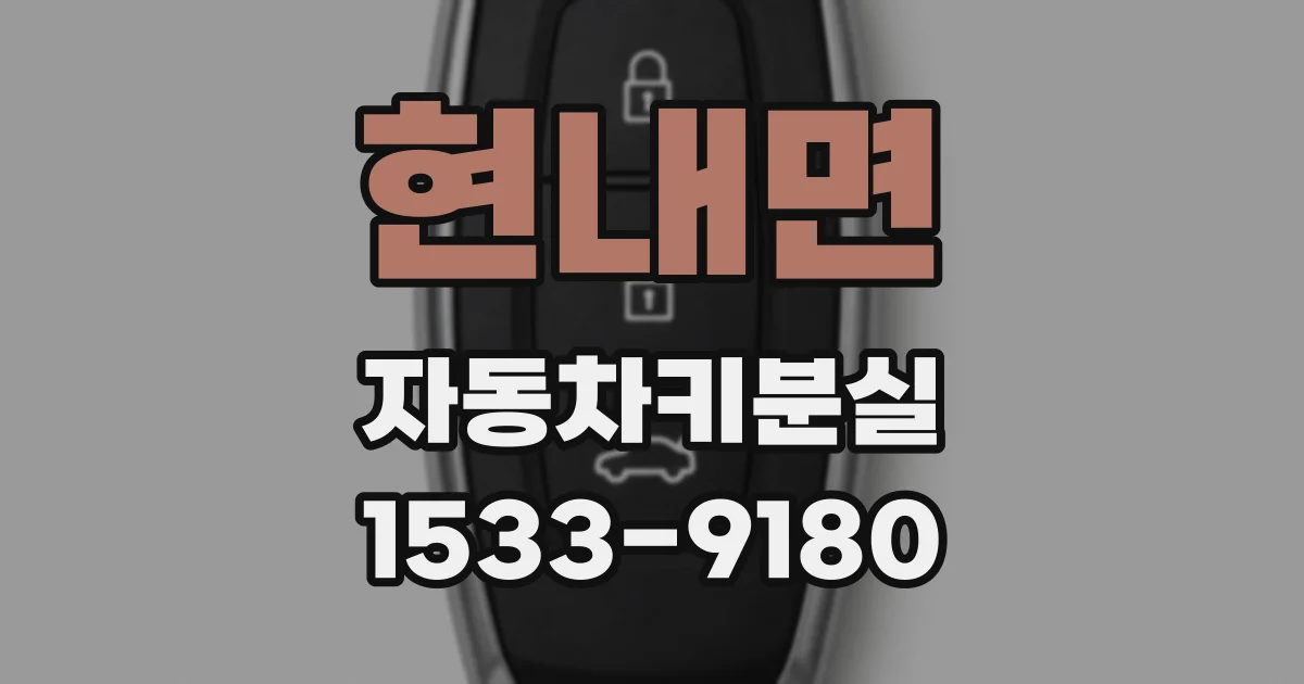 현내면 자동차키분실