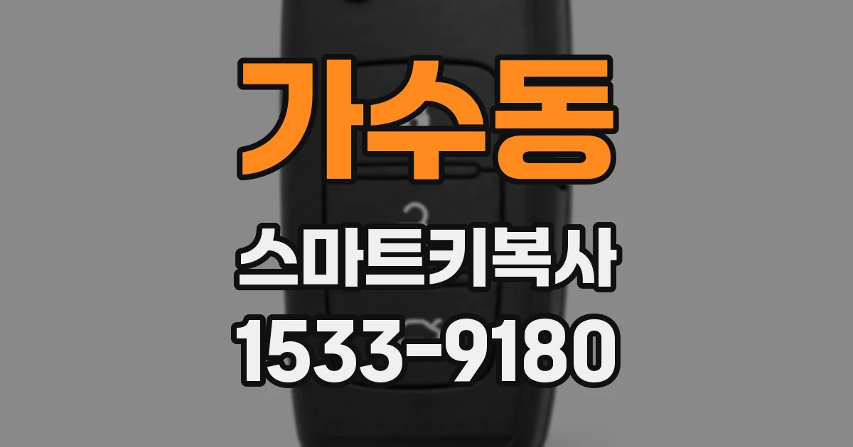 가수동 스마트키복사