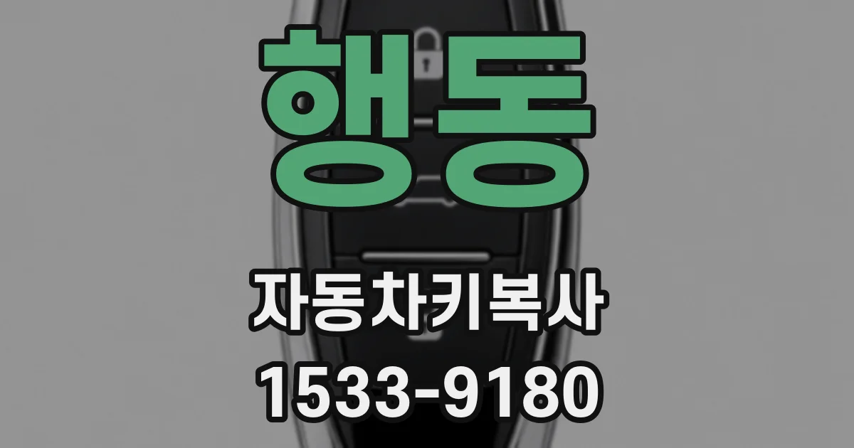행동 자동차키복사