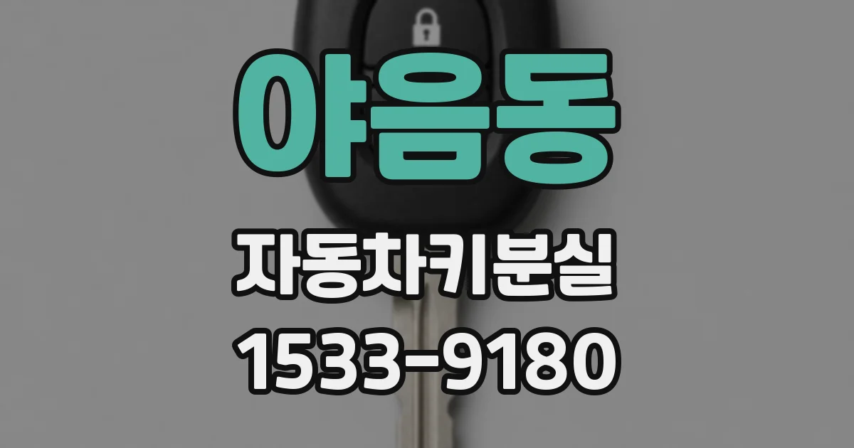 야음동 자동차키분실