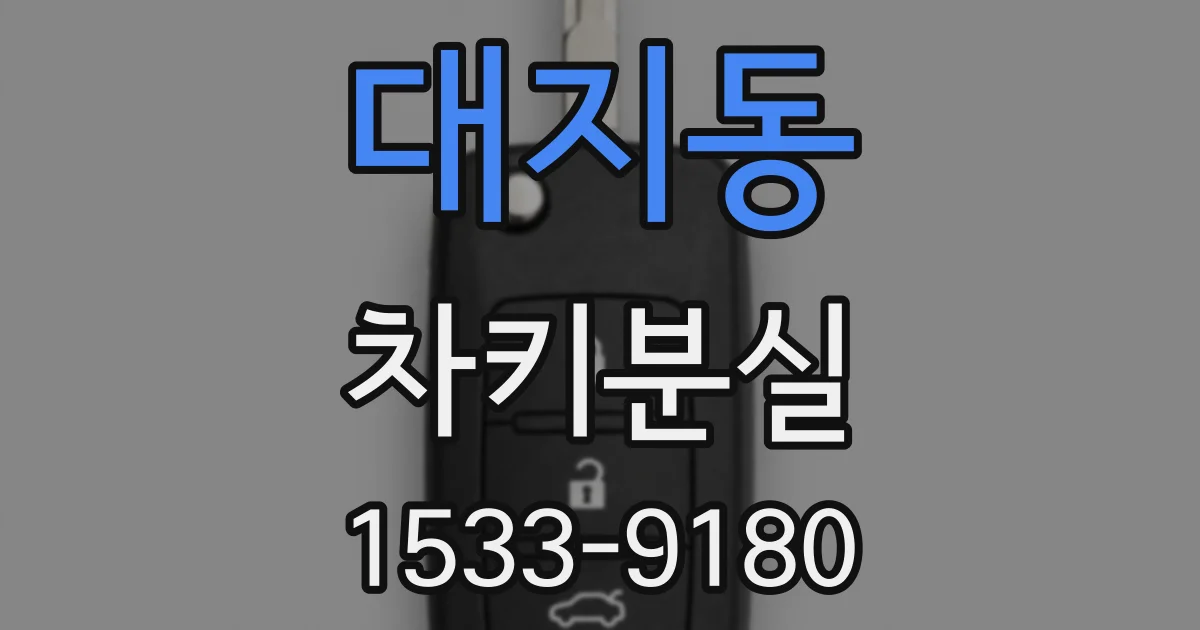 대지동 차키분실