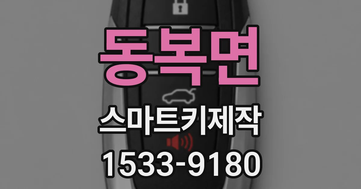 동복면 스마트키제작