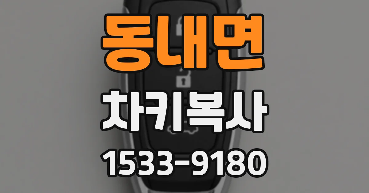 동내면 차키복사
