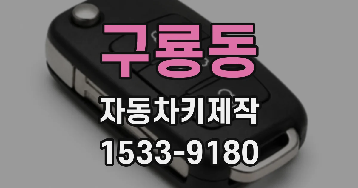 구룡동 자동차키제작