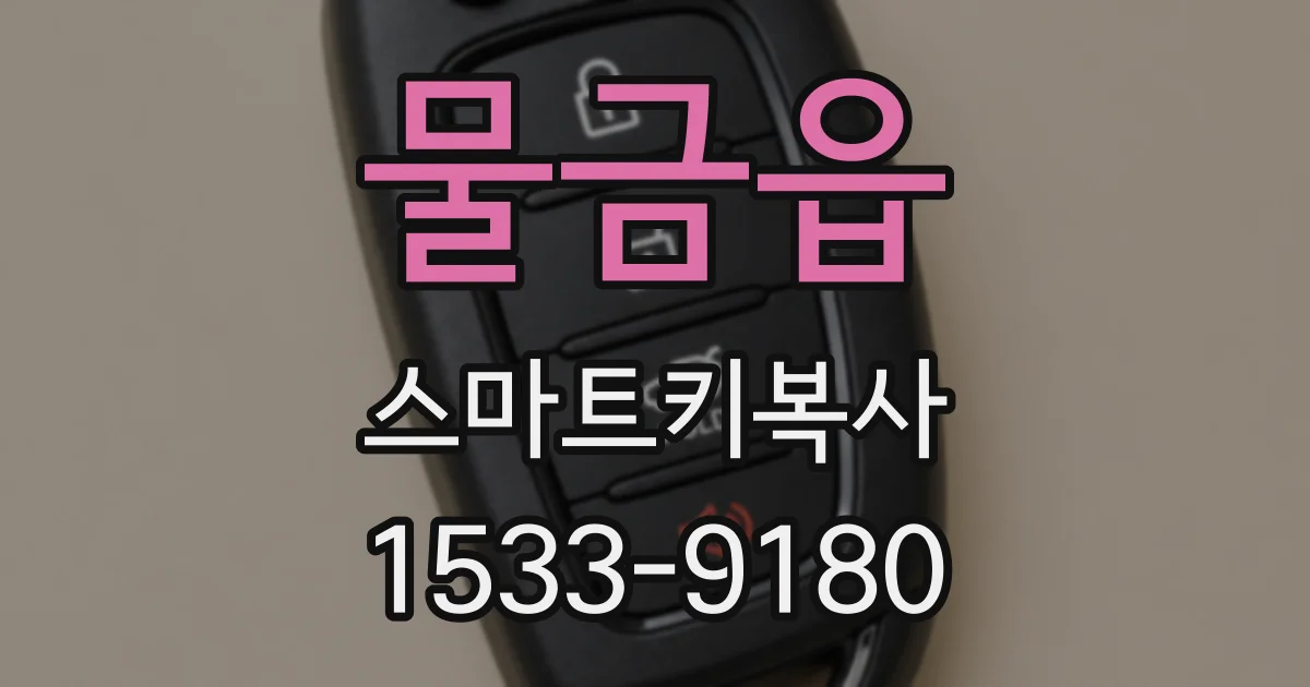물금읍 스마트키복사