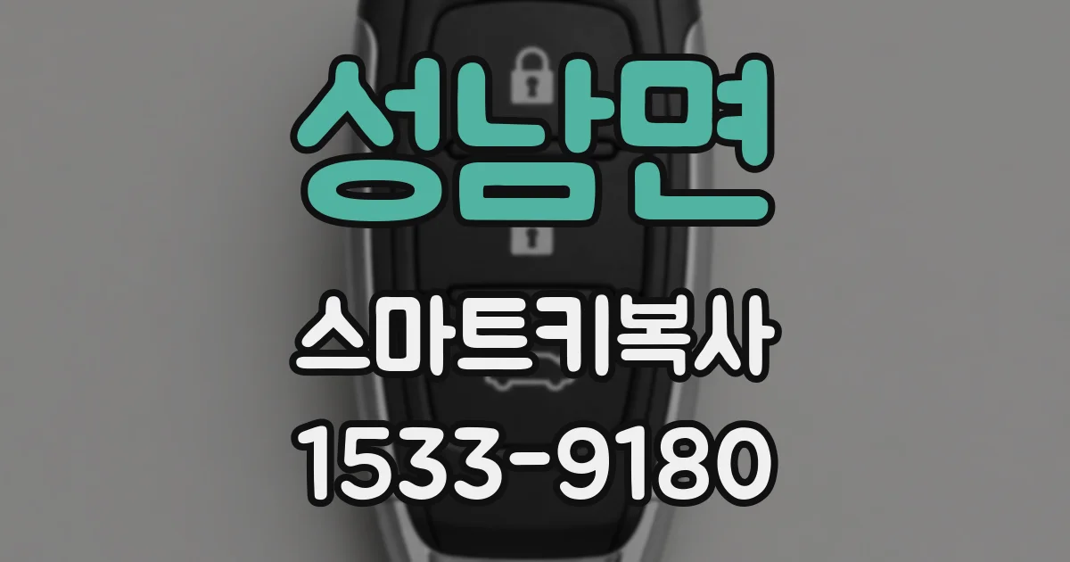 성남면 스마트키복사